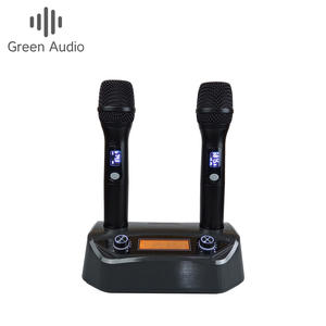 ステージチャーチパーティーショー用に調整可能なGAW-AS98デュアルワイヤレスマイクUHFカラオケマイク周波数 - Product Image 1