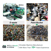 Broyeur plastique à double arbre pour le recyclage des déchets de coulée