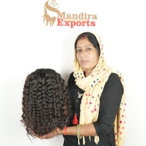 100% Extensions de cheveux bouclés Remy non transformés Cheveux humains de temple indien alignés par cuticule vierge de couleur naturelle - Product Image 6