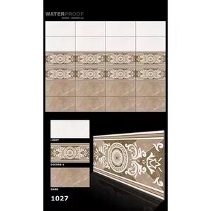 Haute qualité 12x24 pouces carreaux de mur de glaçure en céramique numérique carreaux de marbre finition brillante pour intérieur pour salle de bain firebrick - Product Image 3