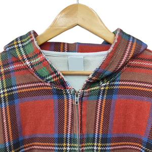 Acid Wash Distressed Waffle Knit Boxy Cropped Oversize Zip up <b>Jackets</b> <b>Men</b> Plaid <b>Flannel</b> Hoodie Manufacture High Quality Hoodies - Product Image 3