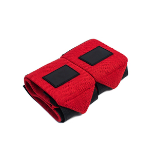 Muñequeras de levantamiento de pesas Soporte Fitness Entrenamiento Gimnasio Vendaje Correas ROJO Levantamiento de pesas Muñequeras resistentes - Product Image 1