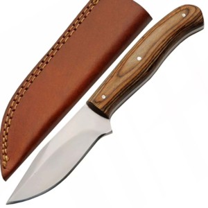 Couteau de skinner en acier au carbone fait à la main de 6 "en gros avec manche en bois de noyer couteau de chasse pleine soie fabriqué en usine OEM à bas prix - Product Image 1