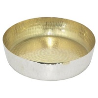 Bandeja pulida con espejo de acero inoxidable de Calidad exclusiva con asas de cuero para vajilla Servidor de mesa Bandeja de comida en la India
