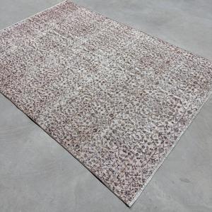 พรมตุรกีขนาด 5.3x7.6 ฟุต, พรมวินเทจขนาดใหญ่, พรมลายพรางสีเทาดำ - Product Image 3