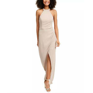 ชุดราตรีเด็กผู้หญิง City Studios รุ่น Silver Shimmer Halter ยาวถึงพื้น ไซส์ XS สำหรับงานเลี้ยงอย่างเป็นทางการ ประดับเลื่อม ทรงเข้ารูป เอวธรรมชาติ 13 - Product Image 1