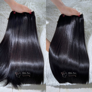 ราคาโรงงานกระดูกตรงซูเปอร์โซลผม 2024 ลากคู่วิกผมเวอร์จินต่อผม - Product Image 2