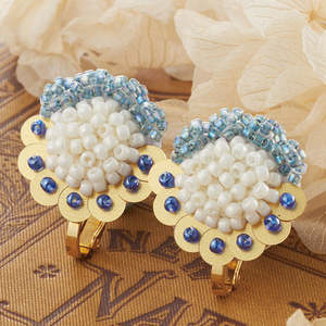 Pendientes de Tela Bordada y Cuentas, Pendientes Personalizados con Múltiples Cuentas, Joyería Festiva para Mujer al Mejor Precio - Product Image 4