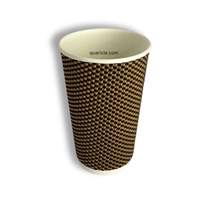 Gobelet en papier jetable à motif ondulé de 16 oz pour fêtes et occasions spéciales, lieu d'origine :