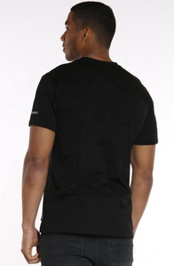 T-shirt à la mode avec logo personnalisé pour hommes, matériau 100% coton avec broderie en chenille et lettre à motif solide - Product Image 5