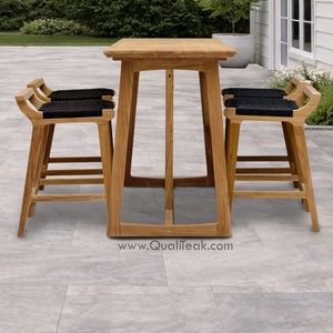 Fuego Solid Wood Modern Outdoor Home Bar Counter Set - Product Image 1