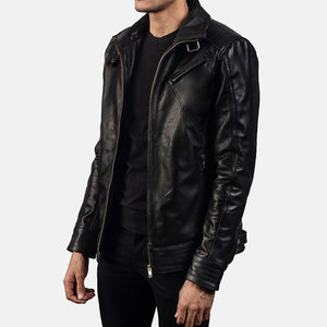 Veste en cuir pour hommes de grande taille High Street vente chaude classique Trench Stand respirant confortable veste de chauffeur de camion pour hommes - Product Image 2