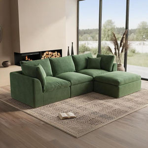 Sofá Moderno Tapizado Comprimido Tipo Nube, Listo para Enviar desde Almacén en EE. UU., Muebles Seccionales en Forma de L para Sala de Estar - Product Image 4