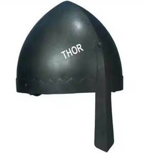 โบราณไวกิ้งหมวกเกราะสีดำเสร็จสิ้นรุ่นโลหะในเหล็กและทองเหลืองชุบและเทคนิคการพิมพ์เลียนแบบสไตล์ - Product Image 5