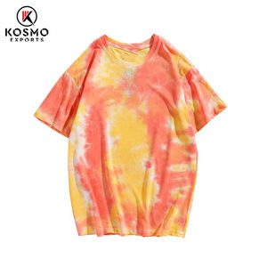 เสื้อยืดผ้าคอตตอนโอเวอร์ไซส์ของผู้ชายเสื้อยืดแฟชั่นแบบลำลองมัดย้อมเป็นมิตรต่อสิ่งแวดล้อม - Product Image 3