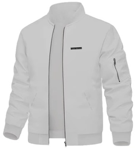 ... Chaqueta bomber ligera para hombre, tela transpirable, cierre frontal con cremallera, perfecta para viajes casuales en capas y ropa de fin de semana - Product Image 5