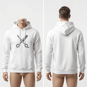 Sweat à capuche graphique d'horreur pour hommes, 380 GSM, en coton et polyester polaire de qualité supérieure, couleur crème, impression DTG personnalisée, broderie, OEM ODM - Product Image 3
