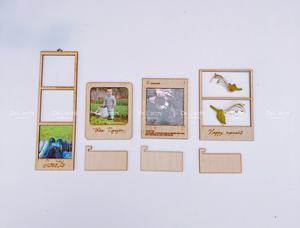 Delarchi FE01 Classic <b>Double</b>-<b>Sided</b> Creative Vintage Wooden <b>Photo</b> <b>Frames</b> Custom Size Unfinished <b>Frames</b> - Product Image 6
