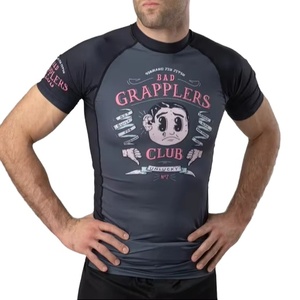 Sublimación Spandex Surf Corto largo Sublimación personalizada Rash Guard Diseño fácil de lavar Hombres Premium Medias mangas Rash Guard - Product Image 1