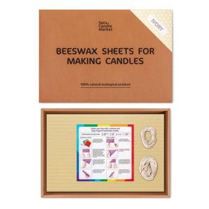 Fabricante de kit de fabricación de velas DIY para niños gama de colores marfil de más de 48 colores de lujo hojas de cera de abejas juguete educativo - Product Image 2