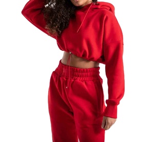 Chándal de invierno 100% chándal de algodón al por mayor conjunto de 2 piezas chándal de mujer sudadera de gran tamaño y conjuntos de pantalones para mujer 2026 - Product Image 2