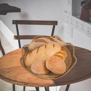 Grand et petit plateau de service en rotin polyvalent-durable et élégant pour les repas en famille, les fêtes et les événements - Product Image 2