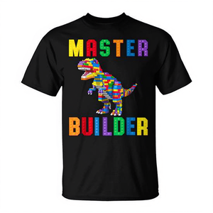 Camiseta de Bloques de Construcción de Dinosaurios T-Rex Master Builder, Categoría de Productos Promocionales - Product Image 2