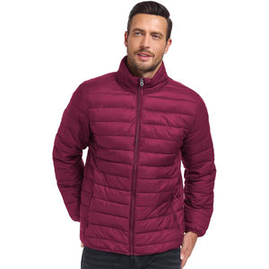 Veste matelassée en duvet pour homme, en nylon, avec logo personnalisé, en duvet d'oie chaud, pour l'extérieur, en gros - Product Image 3
