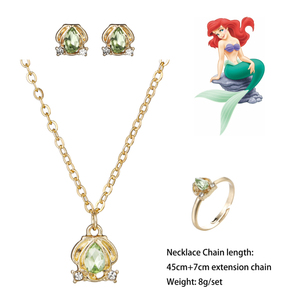 Conjunto de Joyería de Princesa con Circonitas para Mujer, Chapado en Oro, Diseño de Copo de Nieve, Corte Brillante Redondo, Engaste de Bisel, Lindo Regalo - Product Image 3
