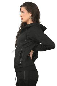 Conjunto Deportivo Informal para Mujer, Transpirable y Ligero, 100% Poliéster, Sudadera con Capucha Jacquard y Pantalones, Ropa de Estar para el Día a Día - Product Image 5