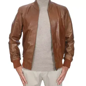 Último diseño transpirable mejor llegada Chaquetas de cuero para hombres Oem Chaqueta de invierno personalizada precio al por mayor duradero Chaqueta de cuero para hombres - Product Image 2
