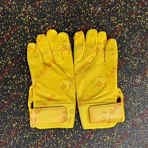 Gants de frappe de baseball professionnels jaunes à poignets courts, gants de frappe de baseball personnalisés - Product Image 1