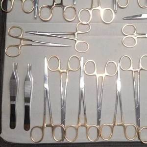 Ensemble de chirurgie générale de qualité 25 pièces poignées argentées Instruments chirurgicaux en acier inoxydable qualité supérieure autoclavable manuel - Product Image 3