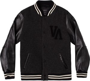 Chaqueta universitaria Letterman de cuero de lana de alta calidad personalizada para Hombres estilo de calle con cuello levantado - Product Image 6