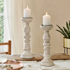 Candelabro de madera antiguo, artículos de iluminación elegantes de la mejor calidad para Año Nuevo, Navidad para decoración de mesa de sala de estar - Product Image 6