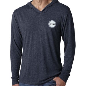 Sudadera con Capucha de Manga Larga para Primavera, Diseño Sólido, Sudadera con Capucha de Mezcla Triple - Product Image 4