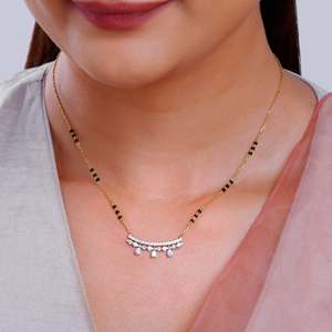 ออกแบบ pavitra Lab ทองเติบโตเพชร mangalutra เครื่องประดับดีทำด้วยมือสร้อยคอหรูหราเครื่องประดับสำหรับผู้หญิงงานแต่งงานงานปาร์ตี้ - Product Image 4