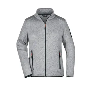 Chaqueta de Forro Polar Tejida Personalizada para Mujer, para Senderismo, con Bolsillo Impermeable - Product Image 4