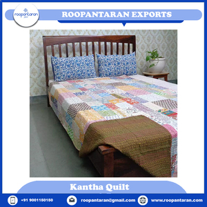 Hot Bán Twin Kích Thước Kantha <span class=keywords><strong>Quilt</strong></span> Cho Người Lớn Nhà Máy Cửa Hàng 'Giá Tốt Nhất Tay Khối In Cotton Hữu Cơ Chắp Vá Ấn Độ - Product Image 2