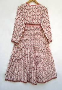 Top nueva llegada Lujoso vestido floral Maxi Boho Lady Resort Vestido de noche Rosa Estilo bohemio Mexicano Casual Verano Primavera Vestido - Product Image 2