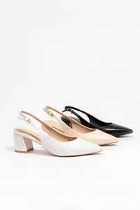 Chaussures de bureau basses en cuir PU de qualité supérieure avec talon bloc rembourré de 5cm - Product Image 3