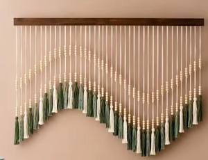 Tapiz Decorativo de Pared con Diseño Geométrico Tejido, Macramé, Decoración de Pared para el Hogar, Sala de Estar, Estilo Moderno - Product Image 3