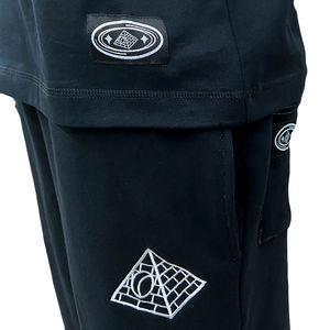 Ensemble de t-shirts et de pantalons de survêtement personnalisés en coton unisexe, ensembles de jogging 2 pièces, vêtements de sport décontractés, logo brodé, survêtement pour hommes - Product Image 6