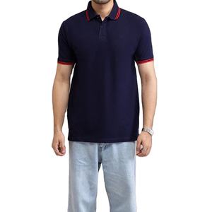 Polo homme de haute qualité 100% coton Polo homme T-shirt à séchage rapide Logo personnalisé Service OEM Polo homme respirant personnalisé - Product Image 1