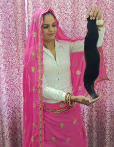 Extensión de cabello humano liso 22 pulgadas cabello humano natural para mujer - Product Image 1