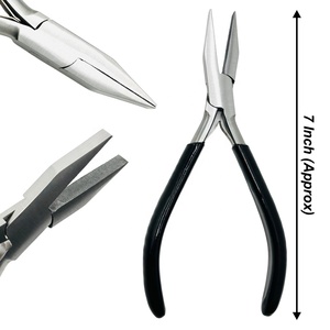 Hair <b>Extension</b> Pliers Professional Micro Ring <b>Bead</b> Tool Flat Nose Pliers 7 Inch Stainless Steel with Non-Slip Handle - Product Image 2