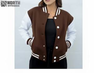 Veste universitaire grande taille de qualité supérieure pour femmes de haute qualité avec broderie = veste universitaire de style Street Wear personnalisée pour femmes - Product Image 2