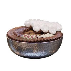 Ensemble de bols décoratifs élégants à pieds carrés en métal doré bol de service au chocolat pour la décoration intérieure et le service pour les bonbons et les desserts - Product Image 2
