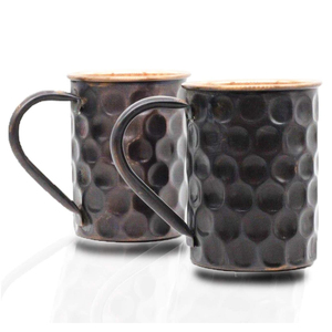 Wholesale Factory Mule <b>Large</b> <b>Mugs</b> Metal Copper Hammered Solid Copper Beer Cocktail Wine Drinkware <b>Mugs</b> - Product Image 3