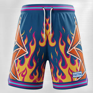 Shorts en maille 100 % polyester personnalisés avec grande surface d'impression et poches profondes pour événements promotionnels et branding d'équipe - Product Image 1